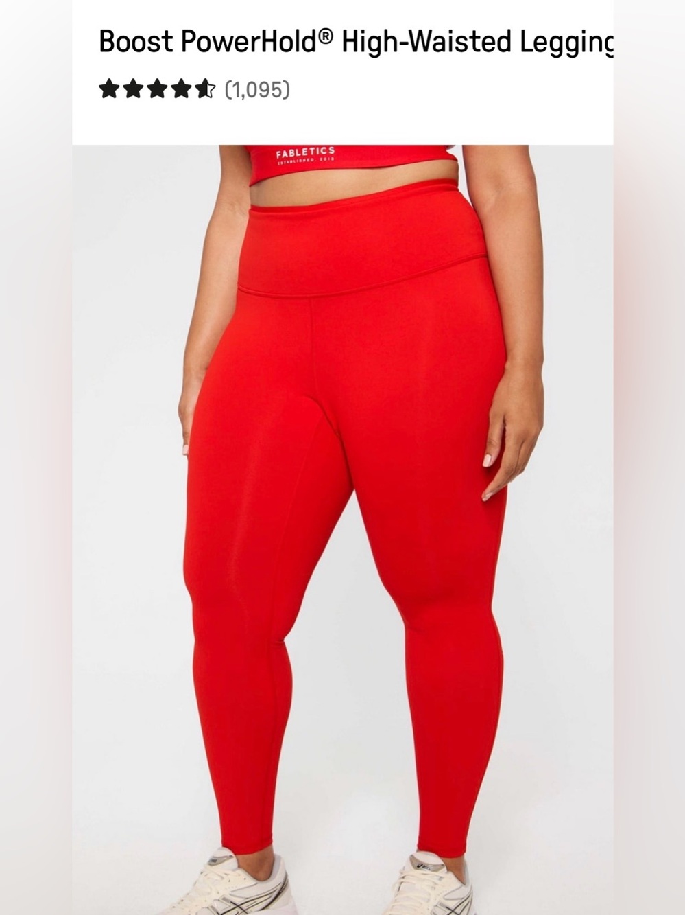 Fabletics High-Waisted PowerHold® Leggings — Heated Red Size XL